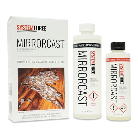 System Three Resins MirrorCast Epoxy Casting Resin, 1.5 Pint Kit 0530K40
